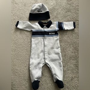 Hugo boss onesie 3-6months with hat